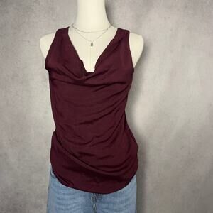 Banana Republic Wine Cowl Neck Racerback Tank Size Small